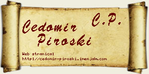 Čedomir Piroški vizit kartica